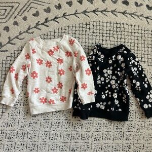 2 4T floral fleece pullovers